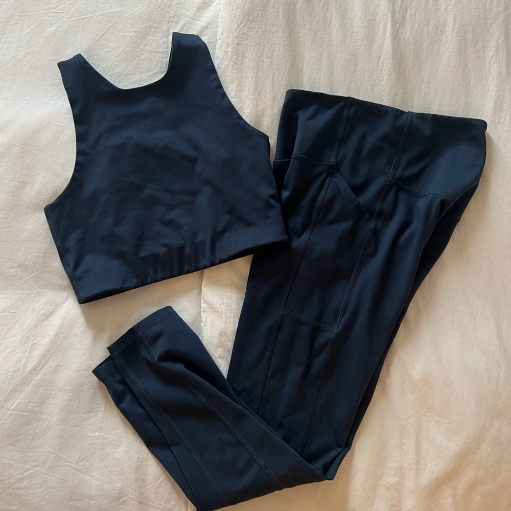 Girlfriend Collective Navy Set